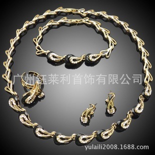 銅合金首飾套裝批發采購指南 解析高檔時尚18K鍍真金四件套的市場潛力